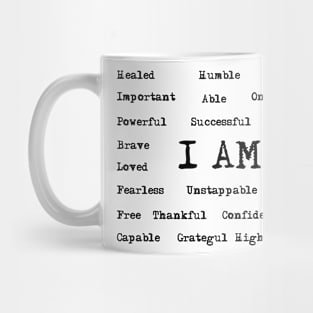 I am, healed, humble, amazing, important, powerfull, leader | DW Mug